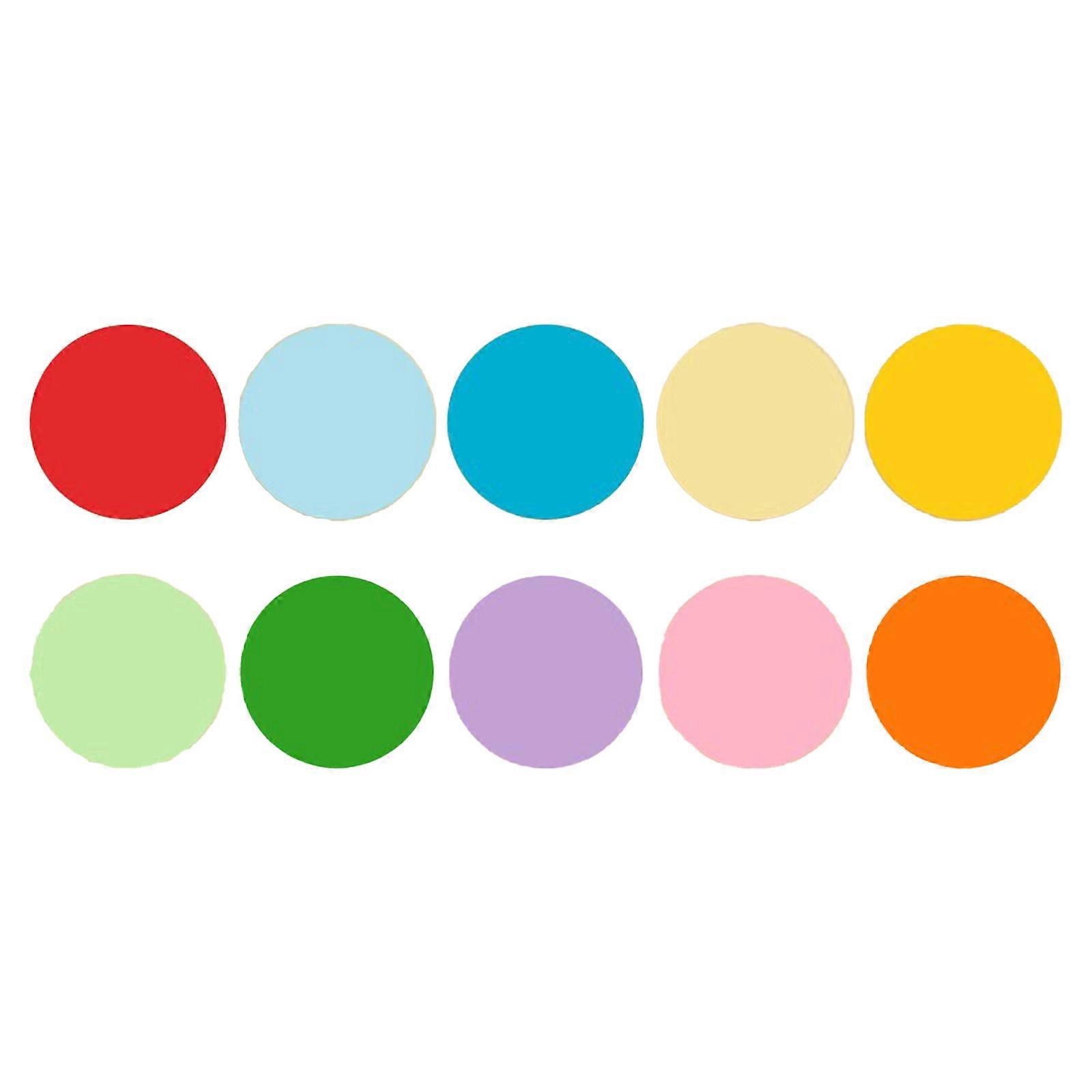 10 Sheets Solid Color Folding Paper Round Paper Thick Paper Double-Sided Craft Paper for Kindergarten 36cm round 10 colors