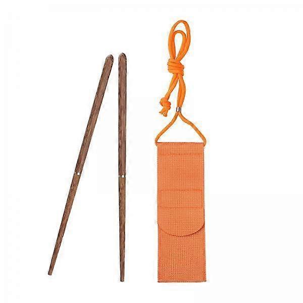 4xFoldable Wooden Chopsticks Portable Screw in Chopstick Full Wood
