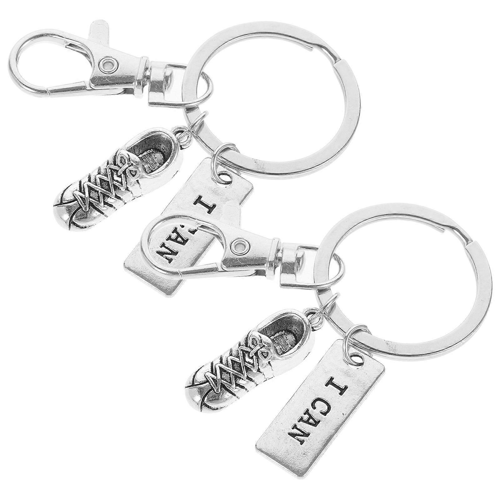 Sports Shoe Keychain Pendant   2PCS Running Shoe Key Ring Decor for Bags & Backpacks   Fun Playful Keyring Ornament   Practical Keychain Accessory