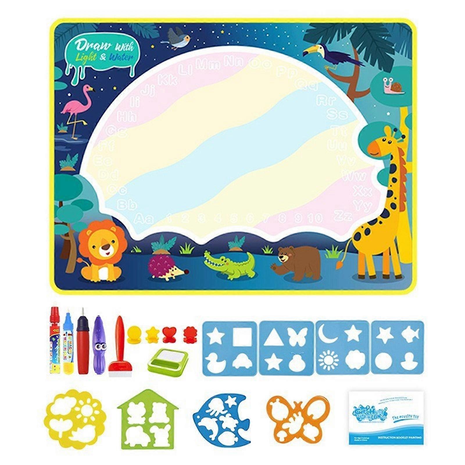 Kinder Wassermalbrett Aquarellmatte Praktische Zeichenmatte Wasserzeichenmatte Wasserkritzel-Zeichenblockmatte