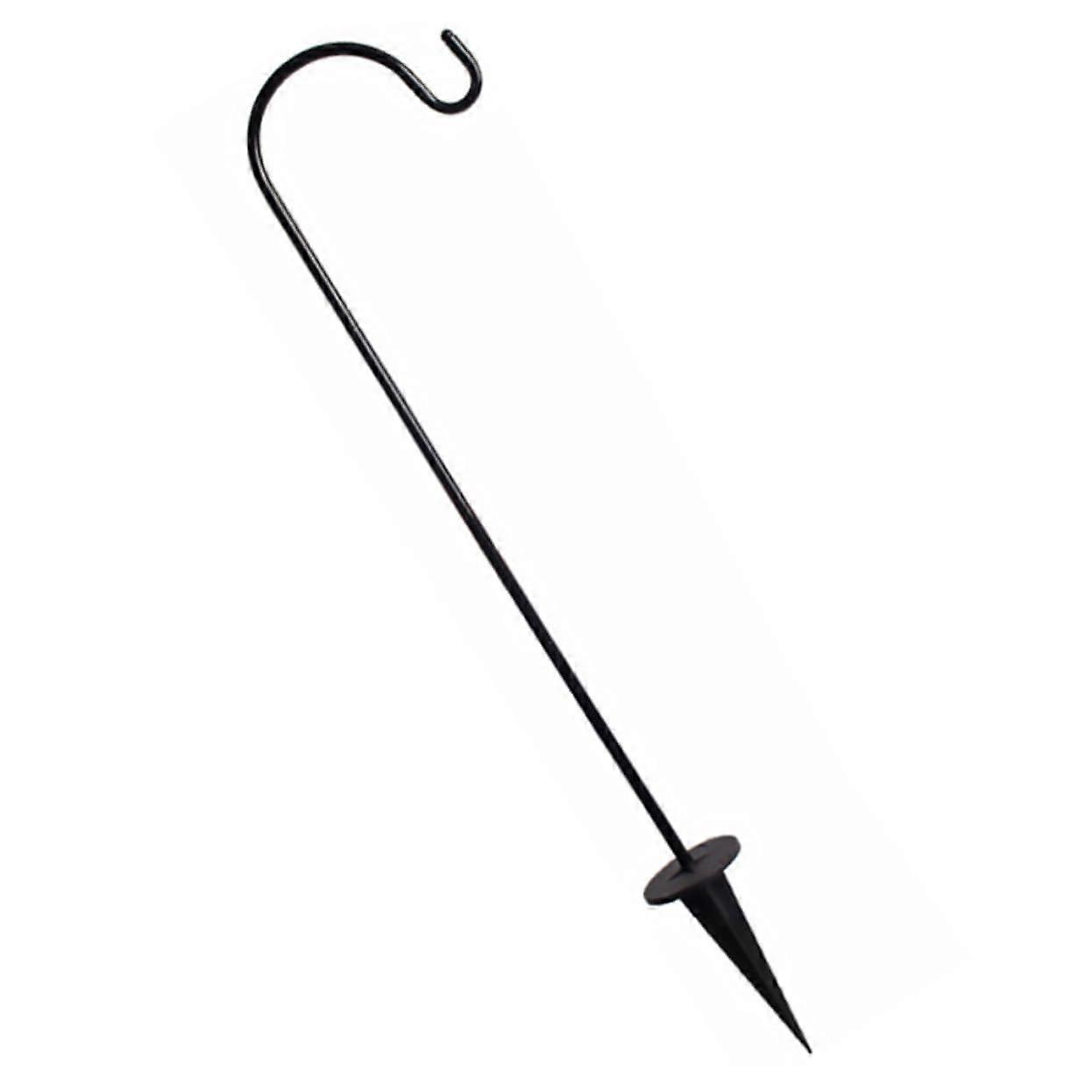 Shepherd Stake Hook for Lanterns and Flags, Metal Garden Stake for Solar Lights, Bird Feeders, and Ground Spikes