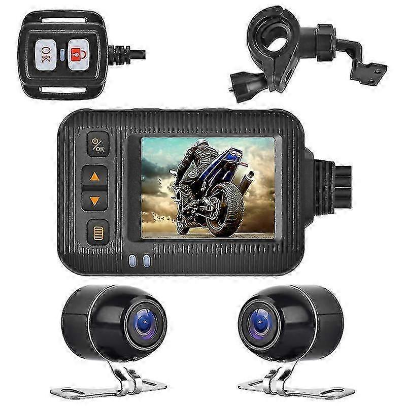 Se20 Motorcycle Recorder Double Lens Camera Driving Video Camcorder Dvr Loop Record