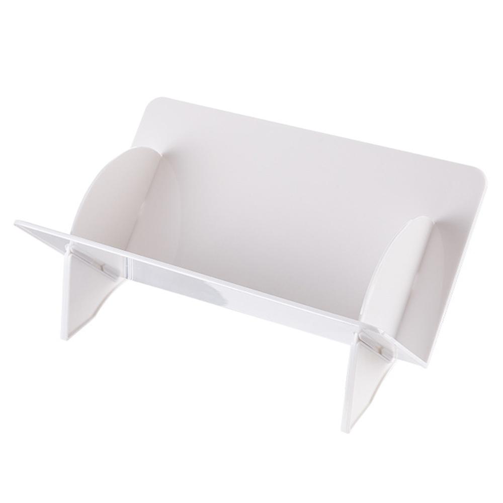 Storage Boxes Tilted Desktop File Organizer Book Stand Document Holder Reading Rack Storage Shelf White