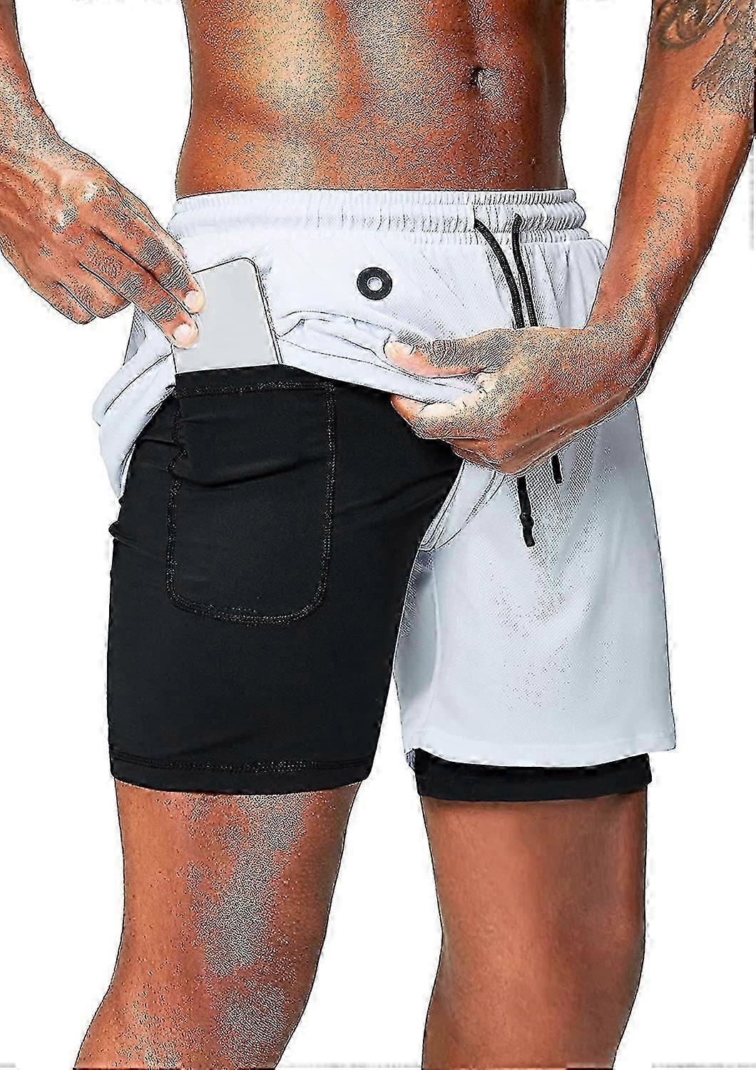 Men Running Shorts Workout Shorts With Phone Pocket