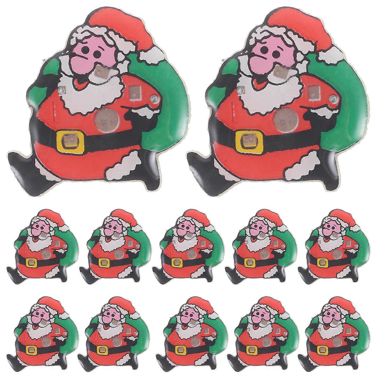 Santa Claus Pins with Light, Stylish Accessory for
