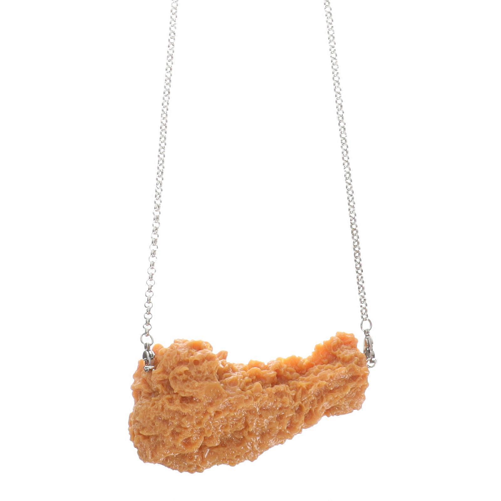 Funny Fried Chicken Leg Necklace Novelty Jewelry for Men & Women, Creative Party Accessory for Celebrations, Unique Design for Dance Parties