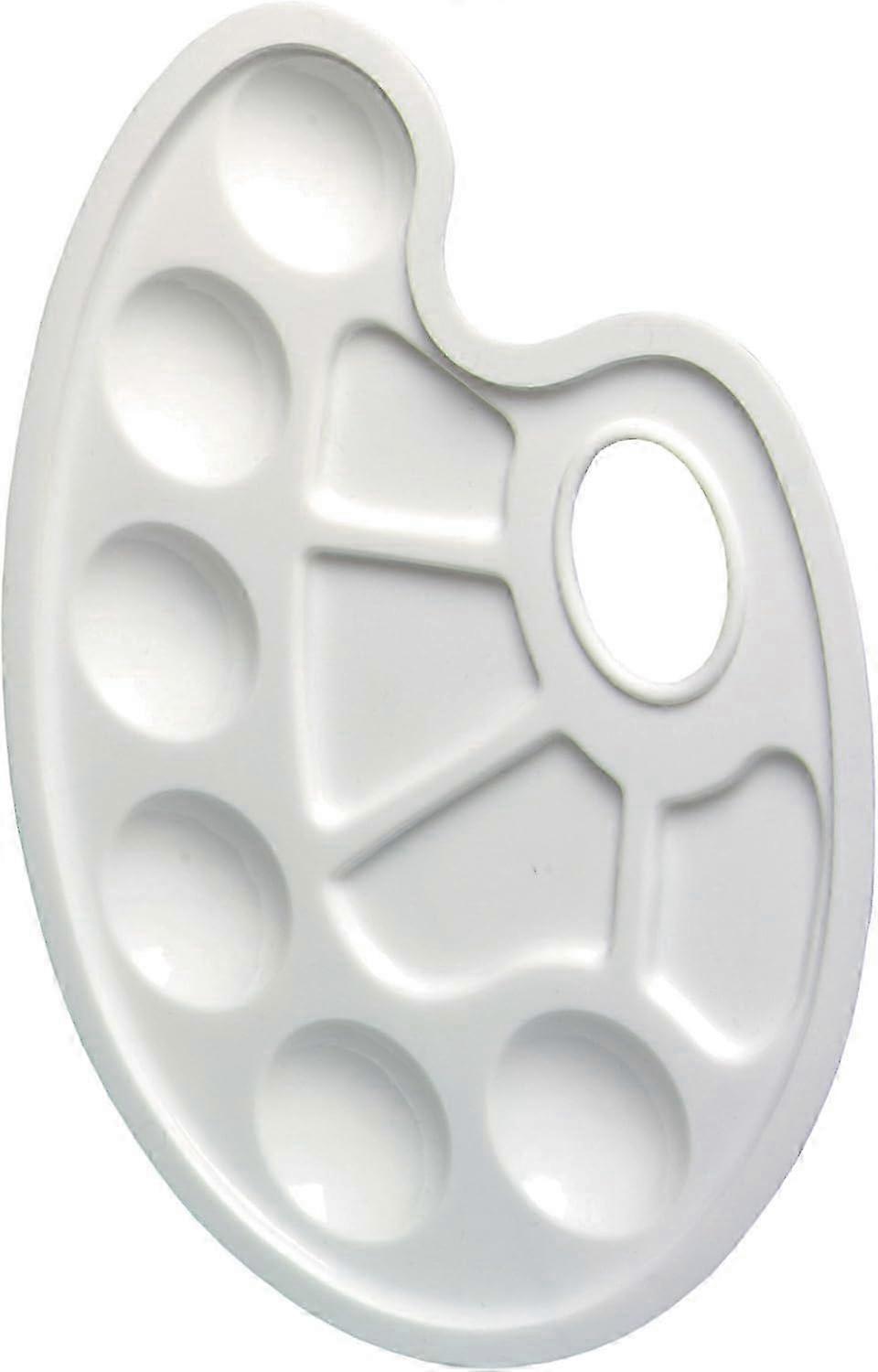 2025 New Mixing Palette with Finger Hole, Suitable for Various Painting Techniques in White Color