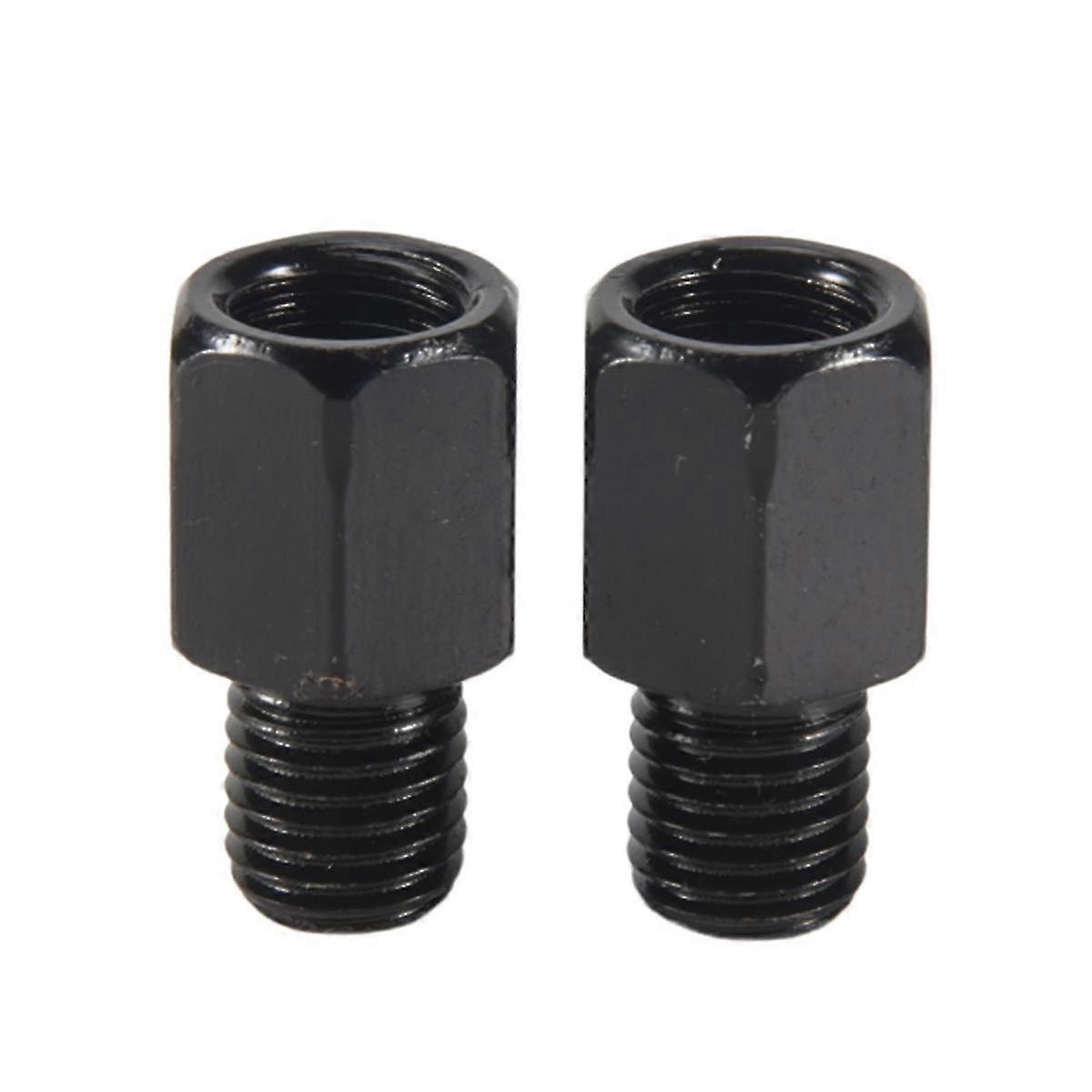 2 PCS motorcycle MIRROR ADAPTORS CONVERTS CLOCKWISE 8MM TO 10MM BLACK Edition 0708