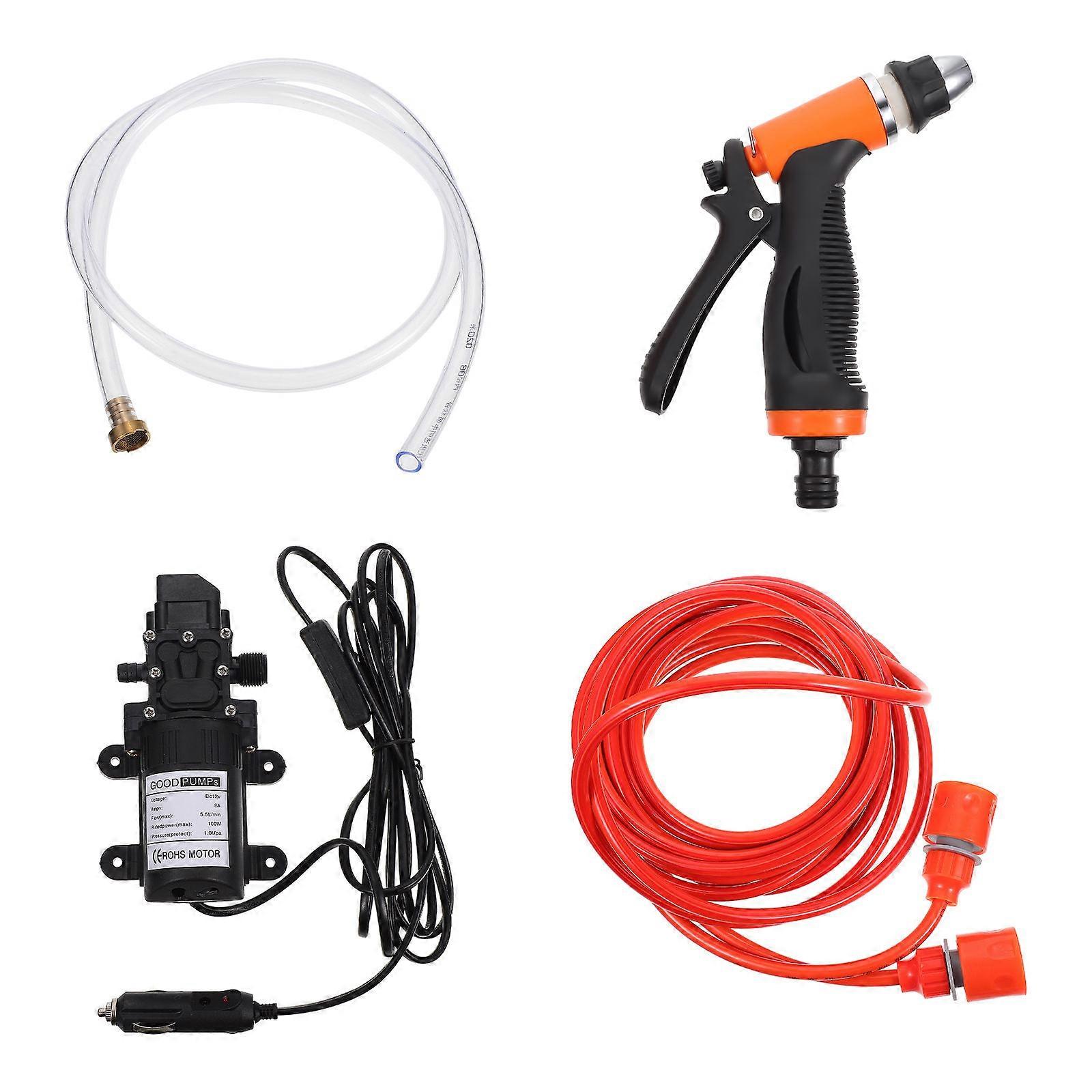 Electric Car Washer Pump Kit with High Pressure Design for Easy and Efficient Cleaning Assorted Color