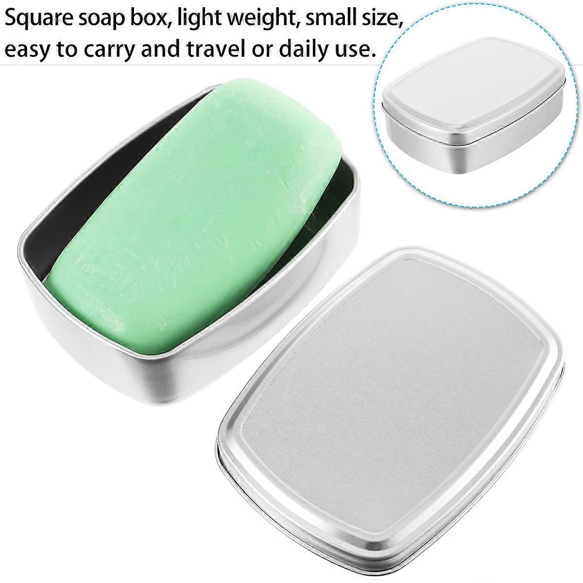 Compact Soap Container for Trips, Durable Aluminum Storage Solution with Lid