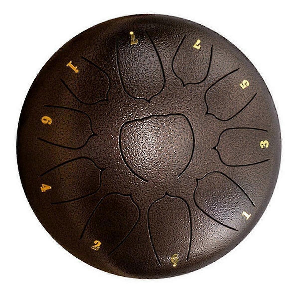 Tambor de Chuva Externo de Bronze 10 Polegadas e 11 Tons, Tambor de Mão de Jardim, Chakra de Chuva