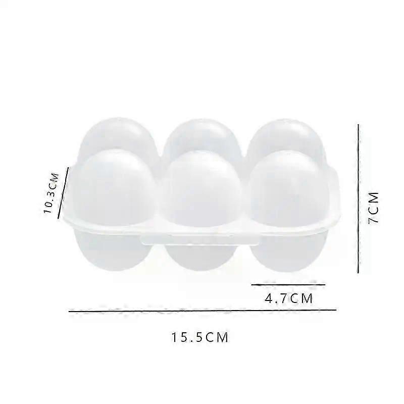 Egg Box 6 Grid Egg Holder Container Clear Reusable Egg Carton With Egg Dispenser Storage Boxes Kitchen Organizer For Camping