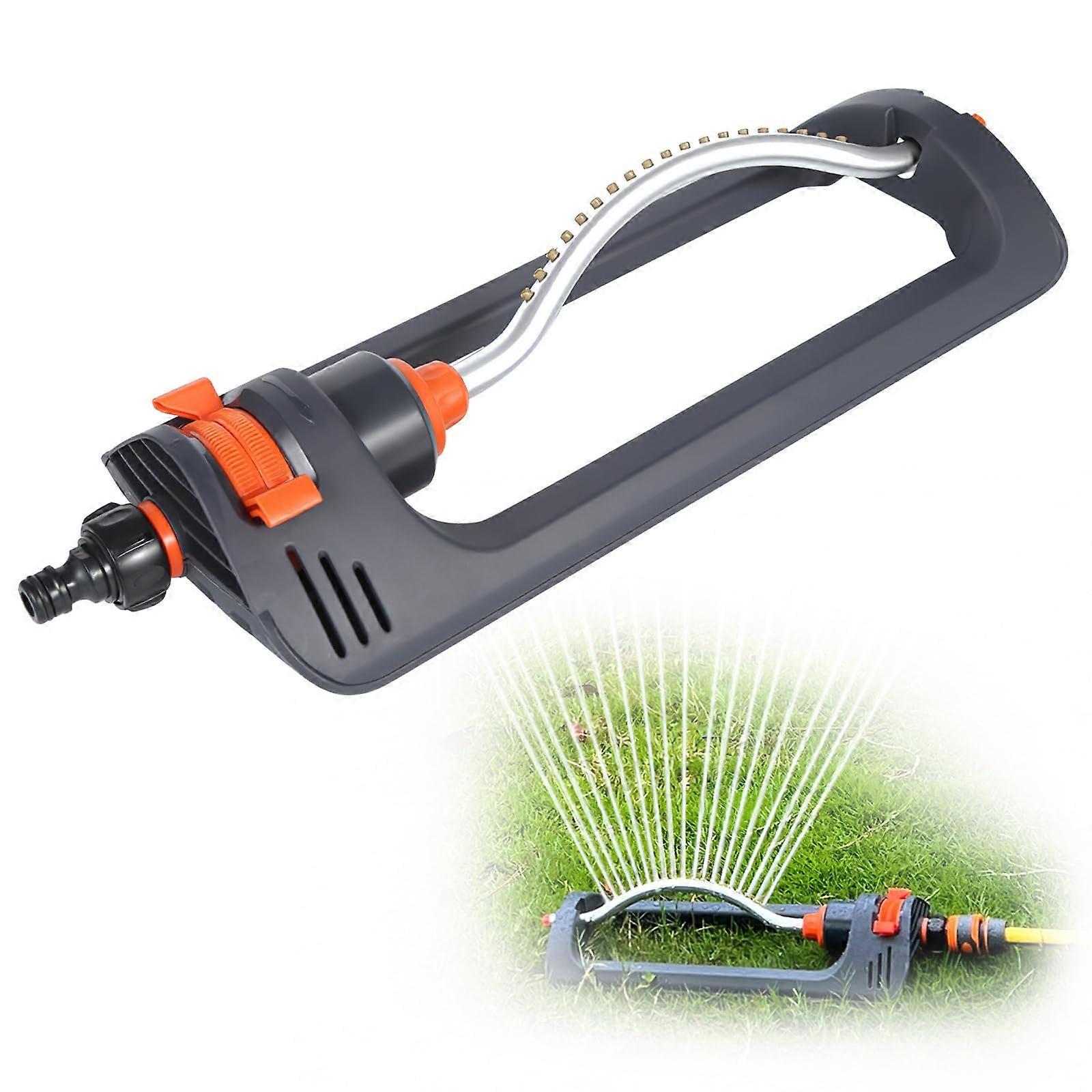 Oscillation Lawn Sprinkler, 19-Hole Sprinkler, Adjustable Width and Direction, Watering Coverage Up To 250 Square Meters