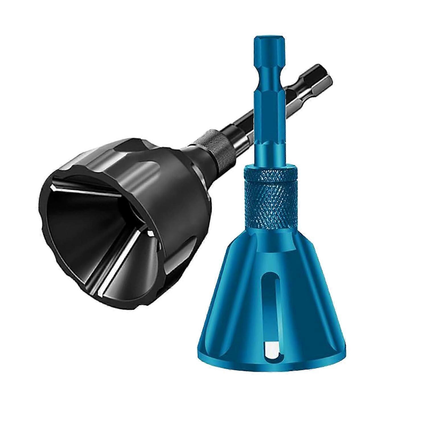 2 Pcs Outdoor Chamfering Tool Set, Hex Handle Deburring Tool for Most Drill Models, Durable Steel Construction