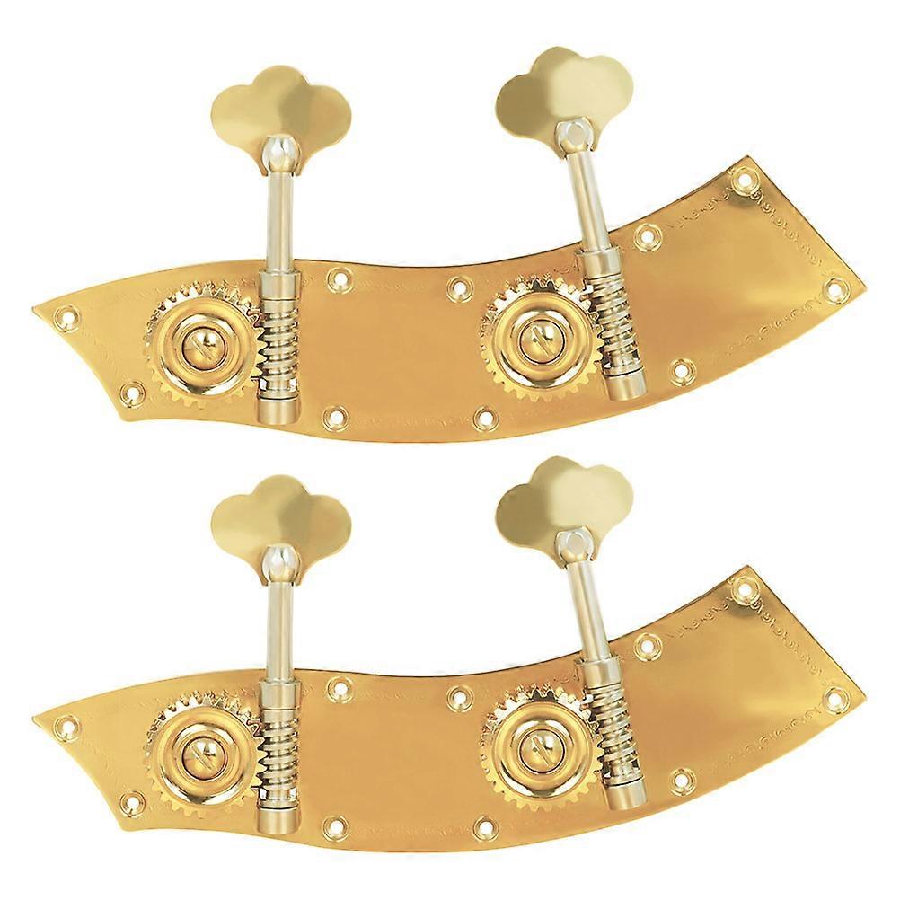 Double Bass Tuning Pegs for with Strong Copper Alloy Body and Golden Finish 2Pcs Fits Most
