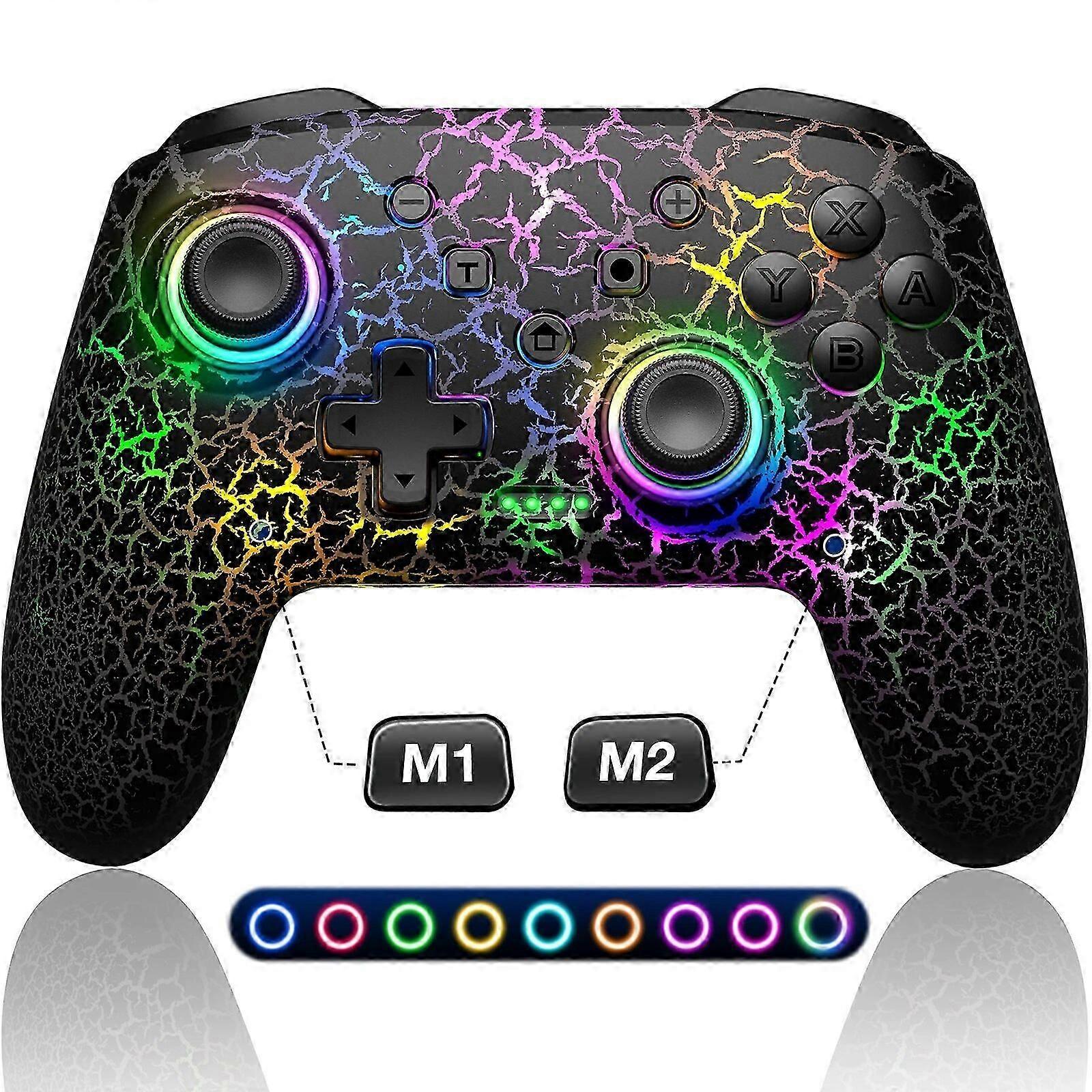 Rgb Wireless Controller For Nintendo Switch/oled/lite/android/ios Programmable Keys Wired Sble Keys Wired Switch Gamepad For Pc