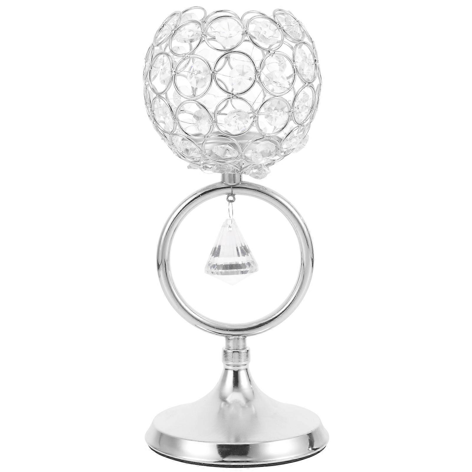 Simple Candlestick Nordic Style Metal Tealight Holder Wedding Event Table Centrepiece 28x11cm 1Pack