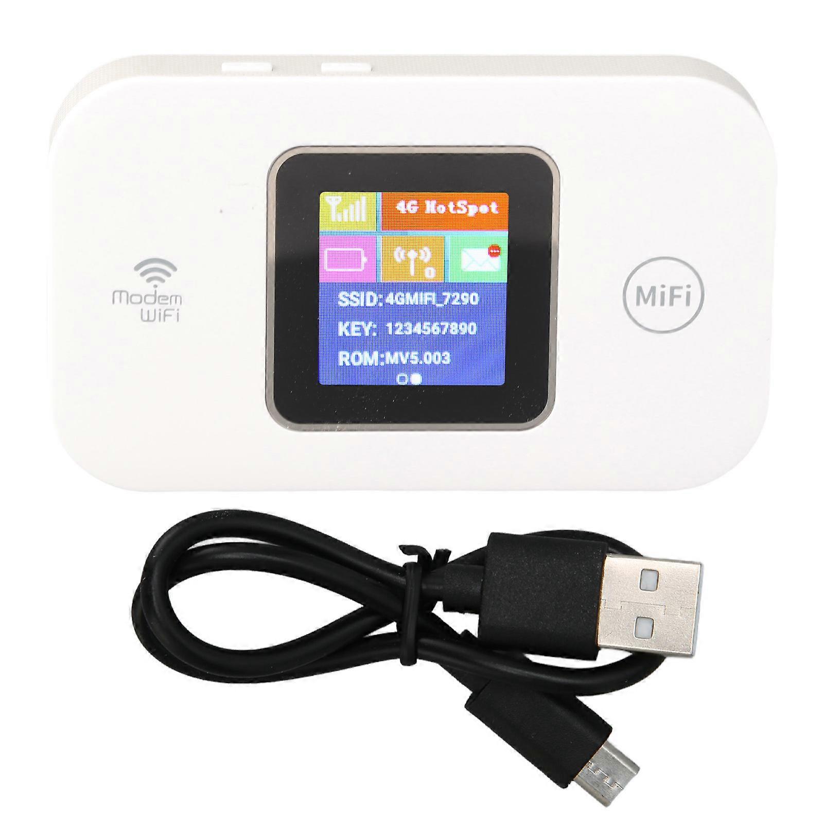 Mobile Wi-Fi Hotspot with SIM Card Slot 150Mbps, Support 10 Users, 4G LTE Mobile Wi-Fi Hotspot, Portable Wi-Fi for Travel