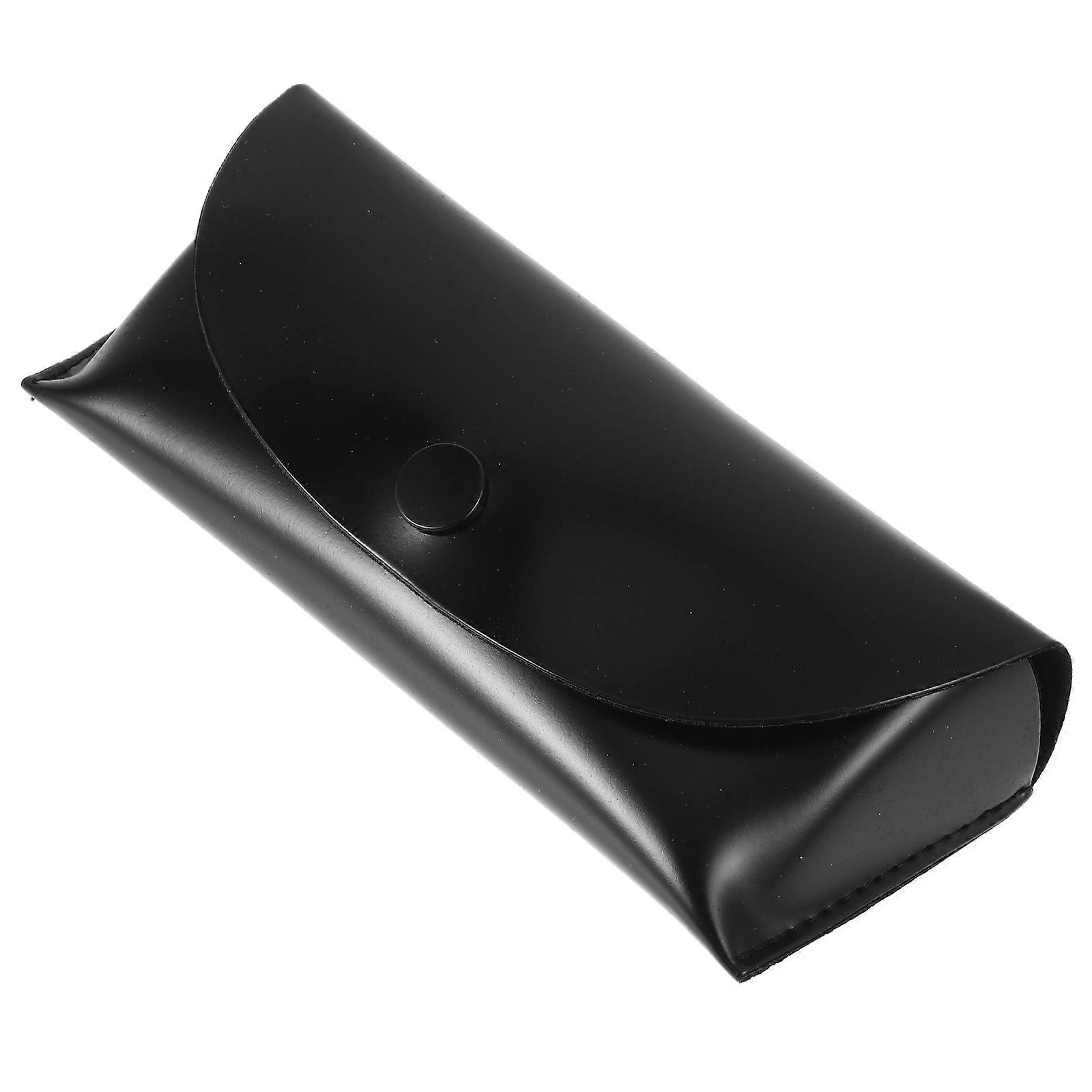 Sunglasses Case Portable Eyeglass Case Soft Pouch for Travel and Daily Use Black PU Scratch Protection 1Pack