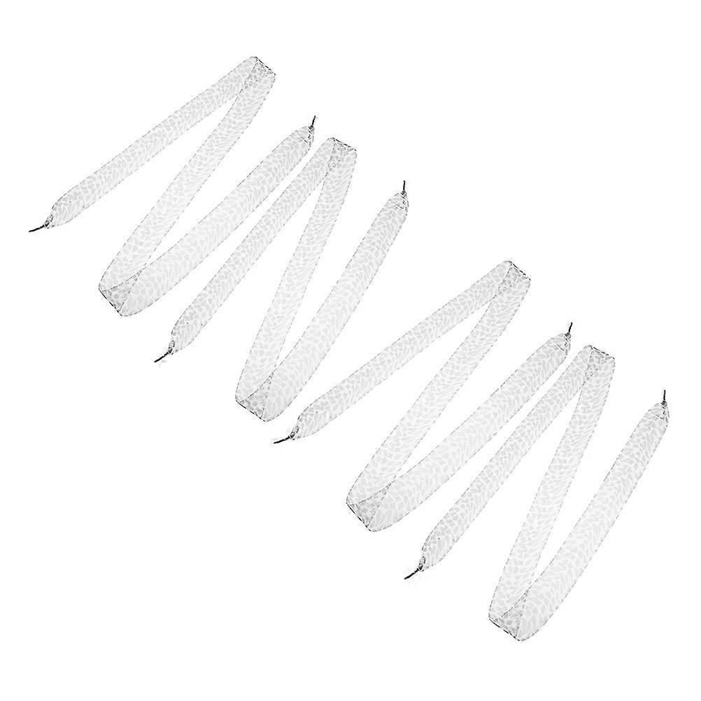 Ribbon Sneaker Shoelaces Wide Leopard Print Polyester Laces Durable Usage For Sneakers 4Pcs