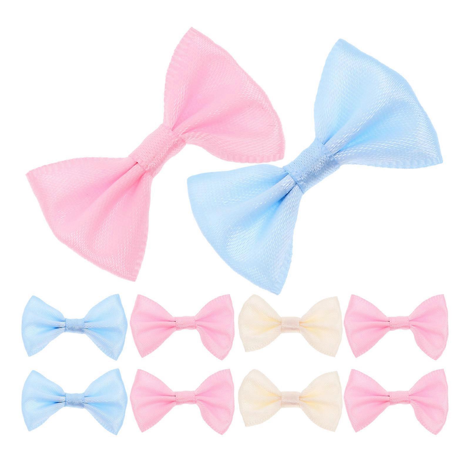 Mini Ribbon Bows Small Bow Tie Wedding Party Favors Diy Crafting Scrapbooking Polyester Blue 120Pcs