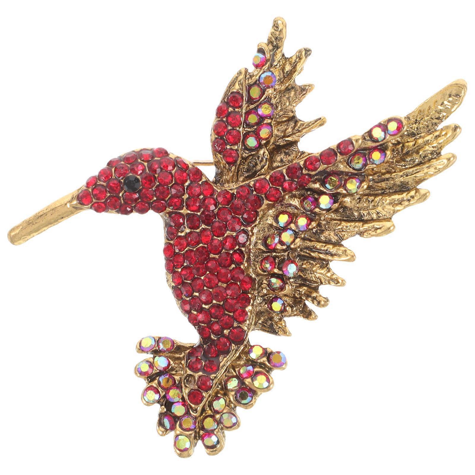Here's a polished and engaging product description for the **Hummingbird Rhinestone Brooch Pin**:
 
✨ **Elegant Hummingbird Rhinestone Brooch Pin