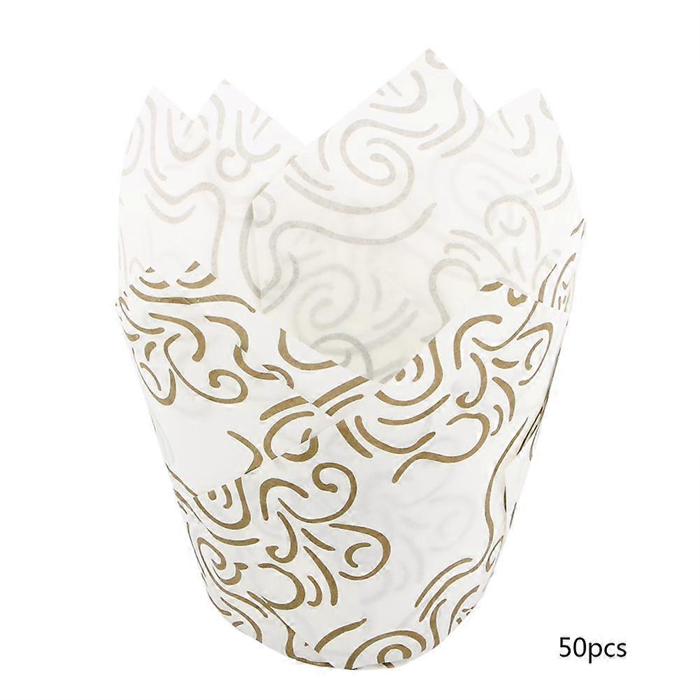 50 Pcs Mini Cupcake Liners Round Paper Muffin Cases for Home Party Wedding #1
