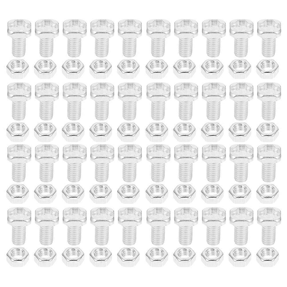 Garden Supplies Nuts Bolts Aluminium Nuts Bolts Simple Installation 100 Sets