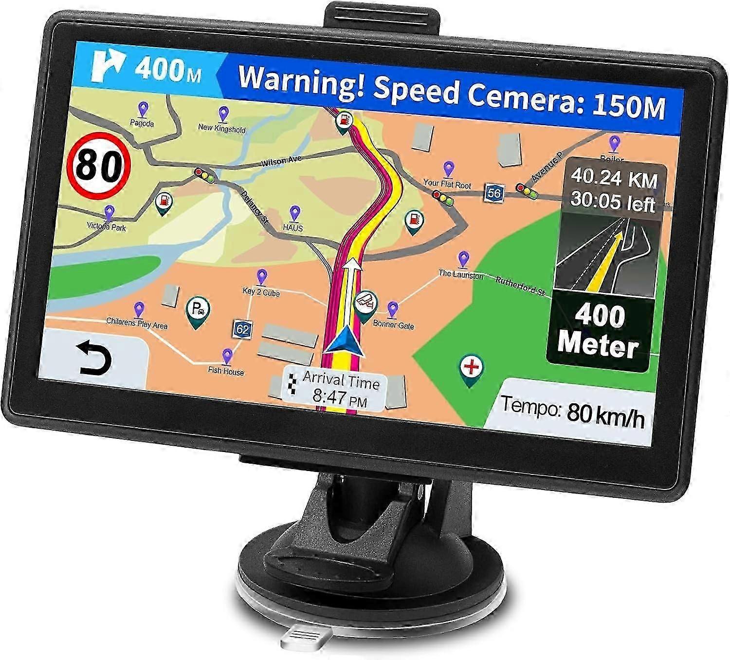 Car Gps Navi - 7 Inch, Lifetime Free Map Updates, Cameras POI Speed Camera Warning Voice Guidance