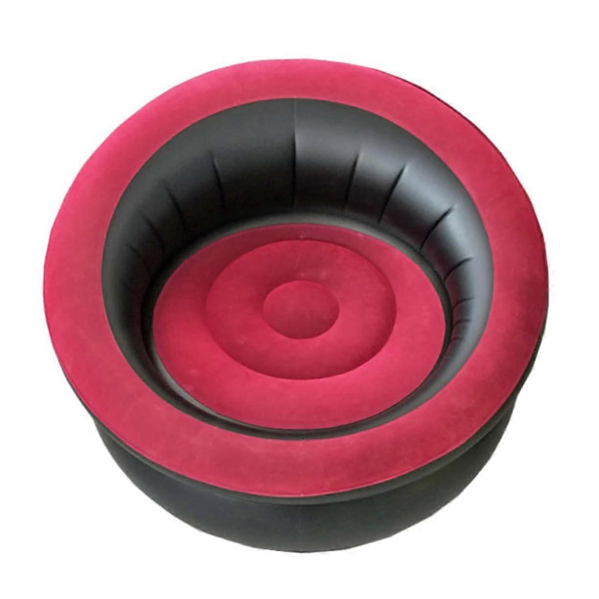 1 x Folding Inflatable Sofa Air Mattress for Camping PVC Red