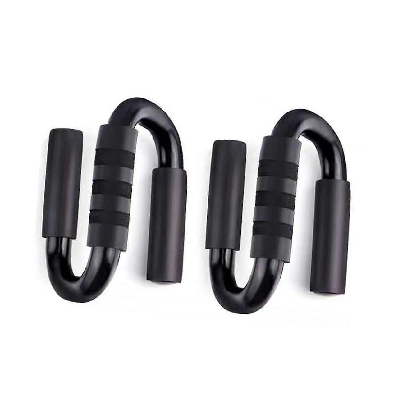 S-Shaped Push-Up Rack for Fitness Training, Non-Slip Design, High-Quality Material, Black Color for Core Workouts