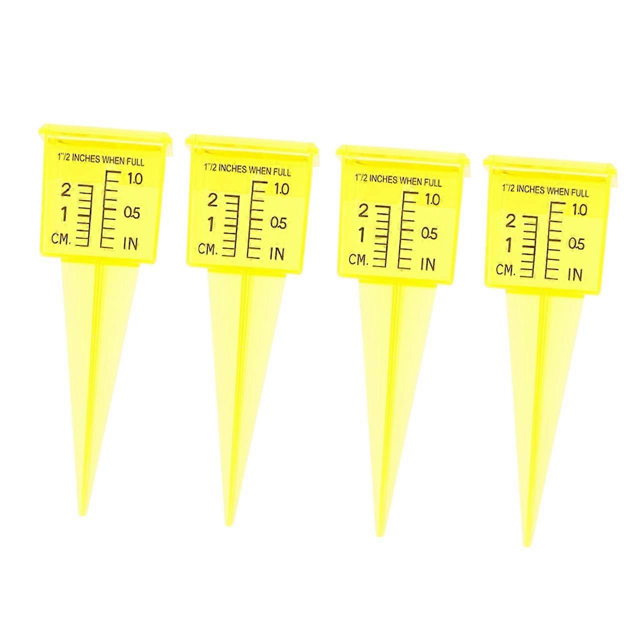 Pack of 4 Sprinkler Indicator Water Bottle with Rain Gauge Digital Measuring Cup