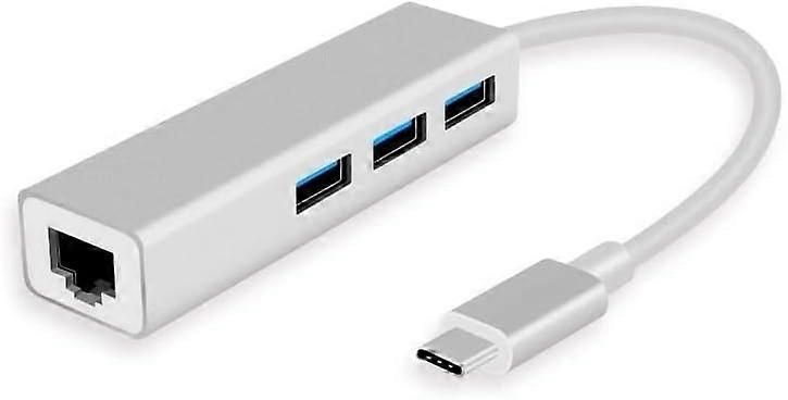 USB Type-C Hub, Ultra Slim USB C Adapter with 4 USB 3.0 Ports for MacBook Pro 2018 2017 iMac More USB Type C Devices