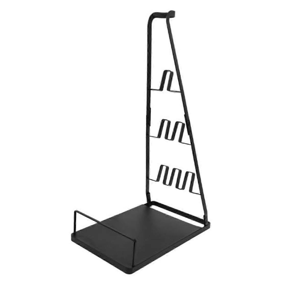 Vacuum Cleaner Bracket Holder Floor Stand Storage Brush Shelf Black