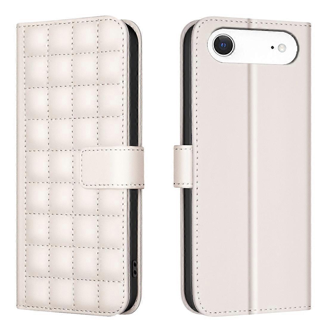 For iPhone 17 Air Leather Case BINFEN COLOR Square Grid Wallet Stand Phone Cover