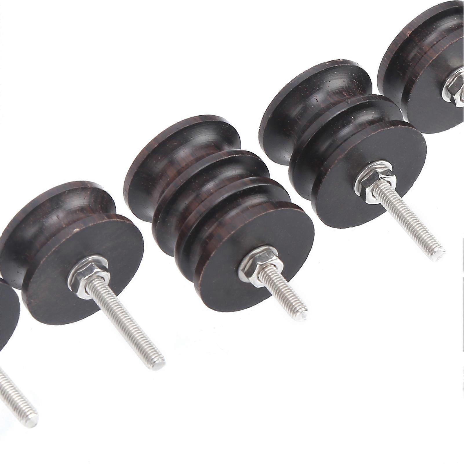 10 Pcs Leather Polisher, Wooden Polishing Tool, Electric Smoothing Tip, Polished Edge, Black