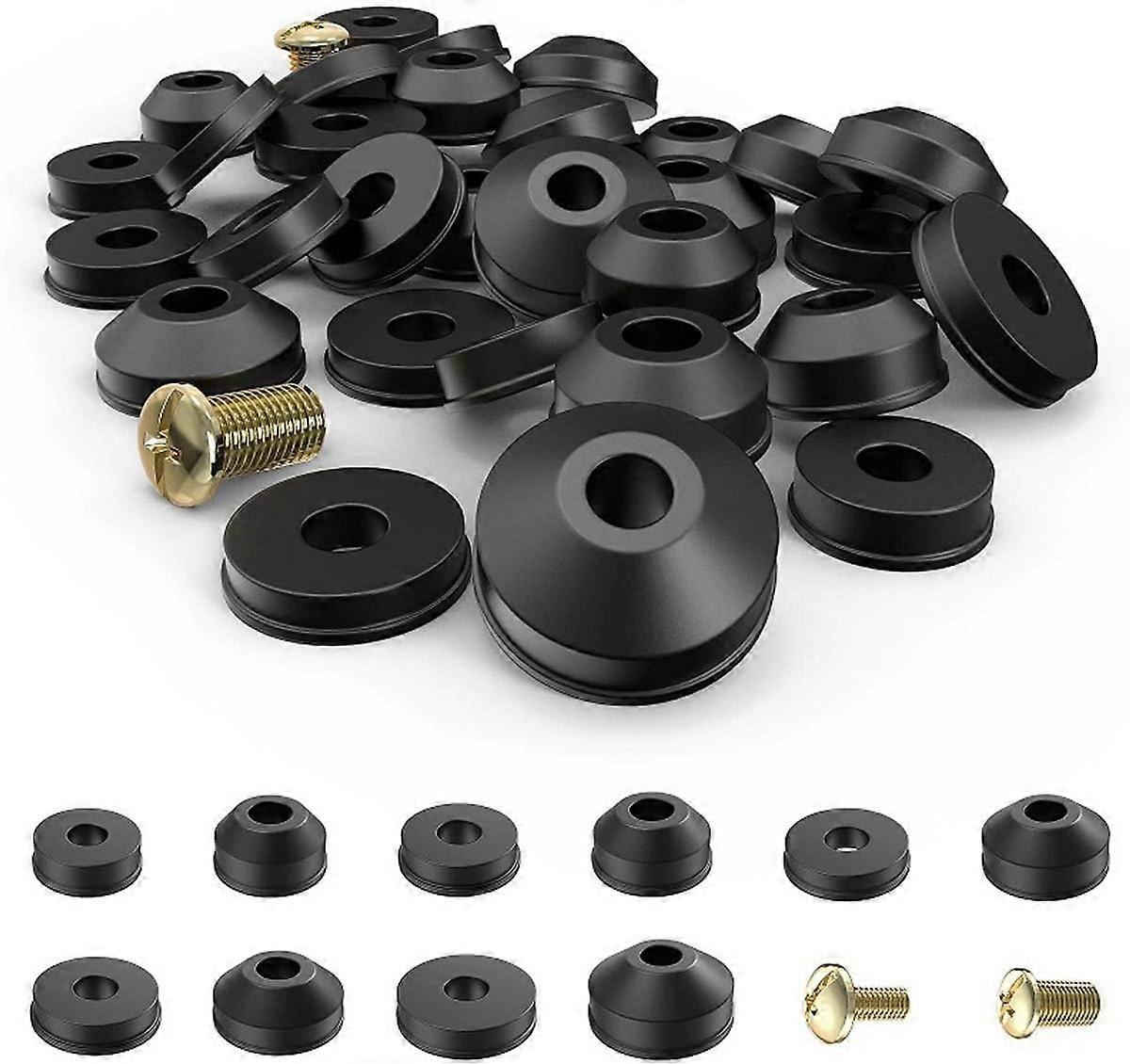 Faucet Washer Set, 28 pcs Flat Faucet Washers, 24 pcs Conical Washers