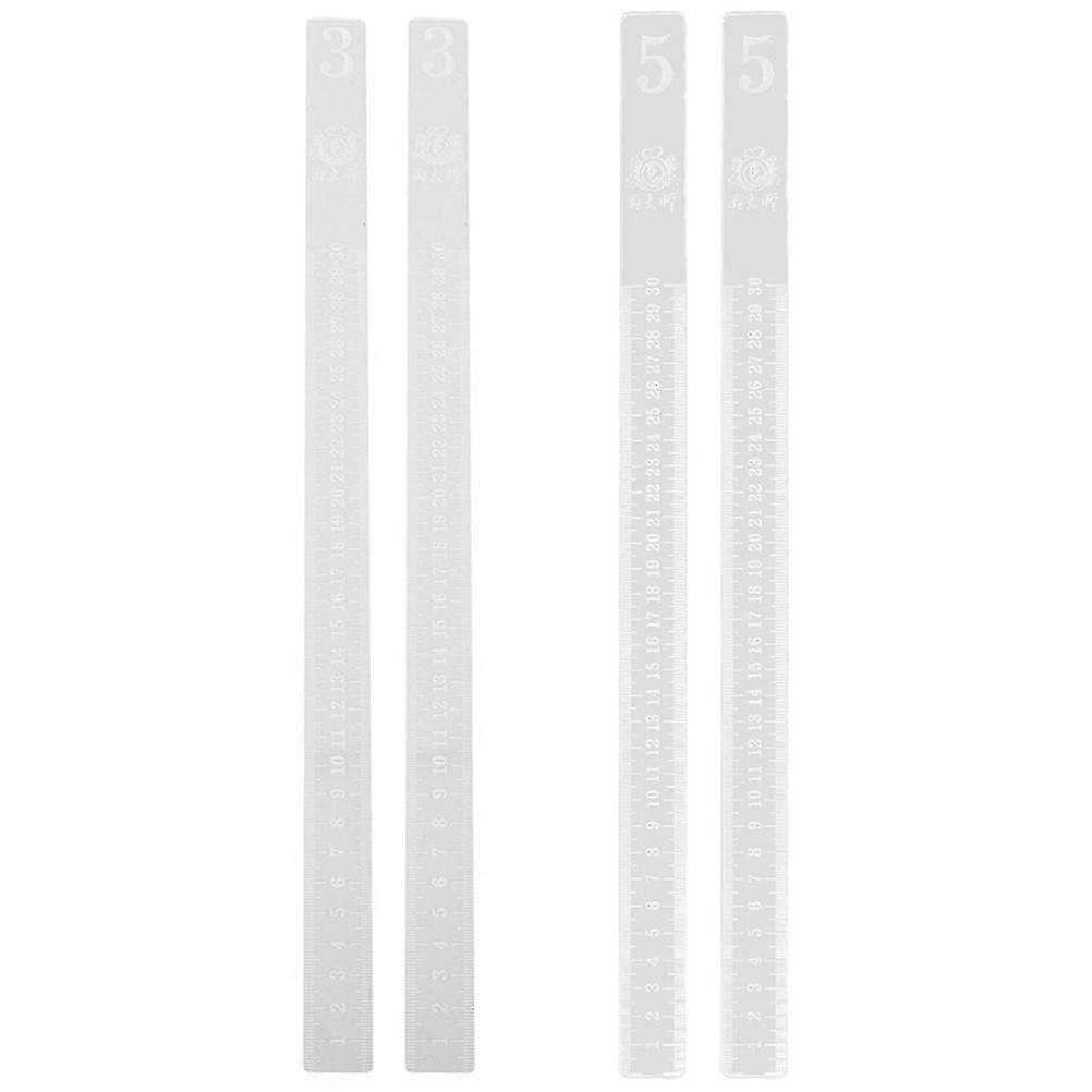 2 pairs of Measuring Dough Strips Professional Rolling Pin Guide Baking Supply