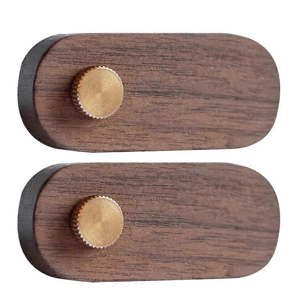 Display Price Tag Stands Wood Price Tag Bases for Shopping Malls Rustic Style 6.50X3.20X3.00cm 2Pcs