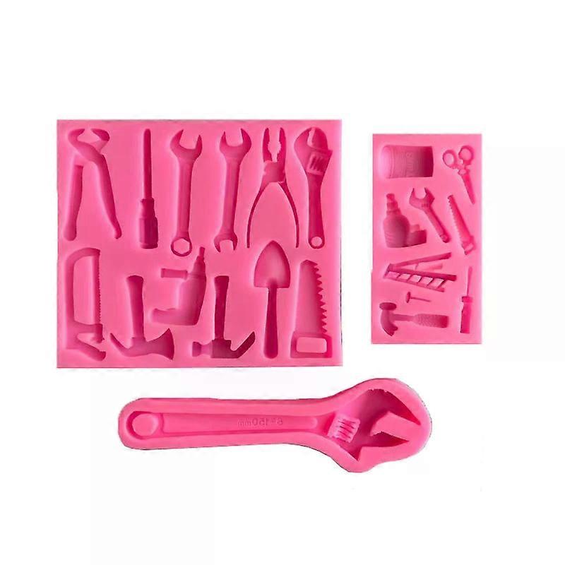 [תבניות כלי סיליקון גמישות] תבניות כלי יד גמישות מסיליקון 3 חבילות - לחימר פולימרי, מלאכת יד ועיצוב DIY, יציקת כלי בנייה מיני