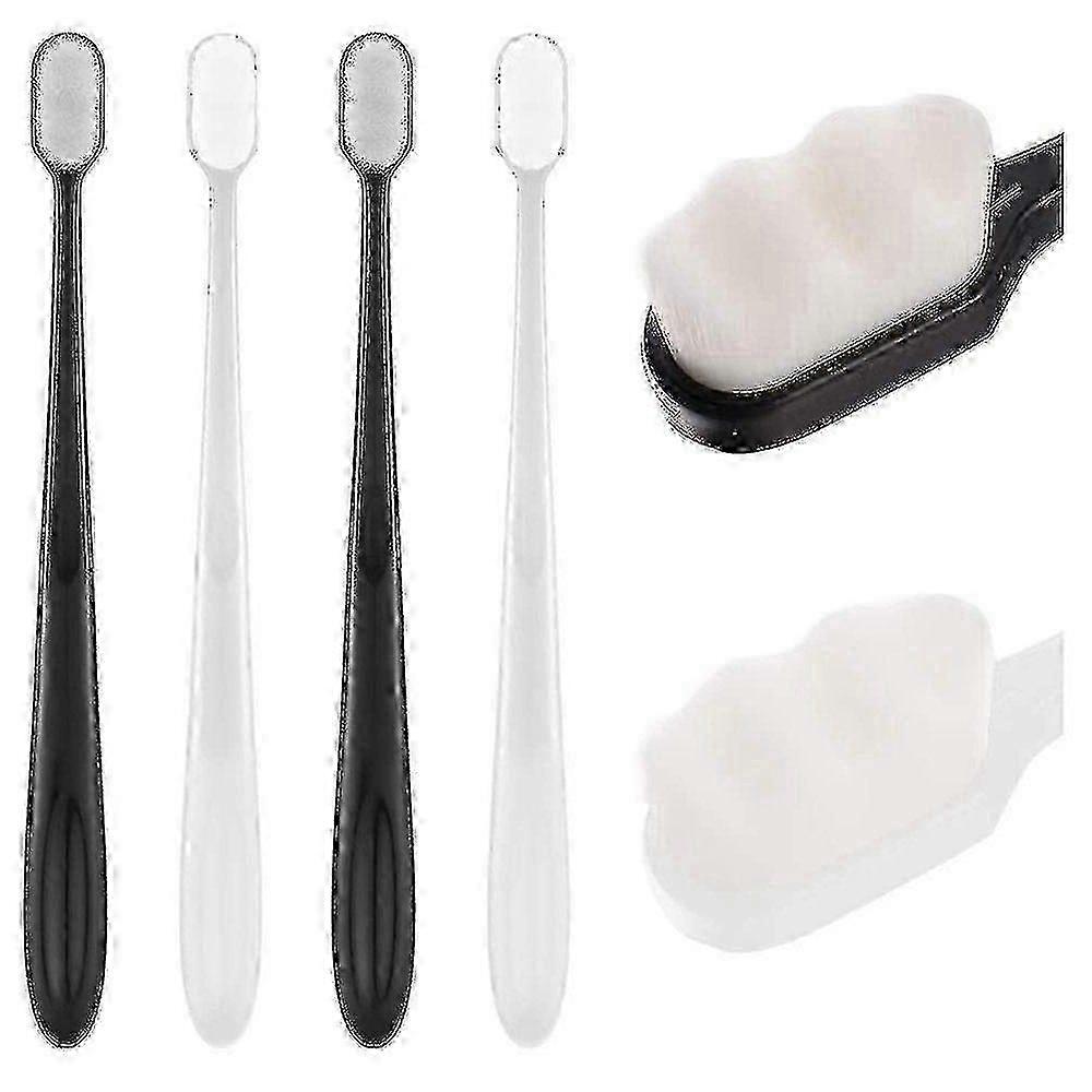 4 Pack Extra Soft Manual Toothbrush with Micro Nano Bristles