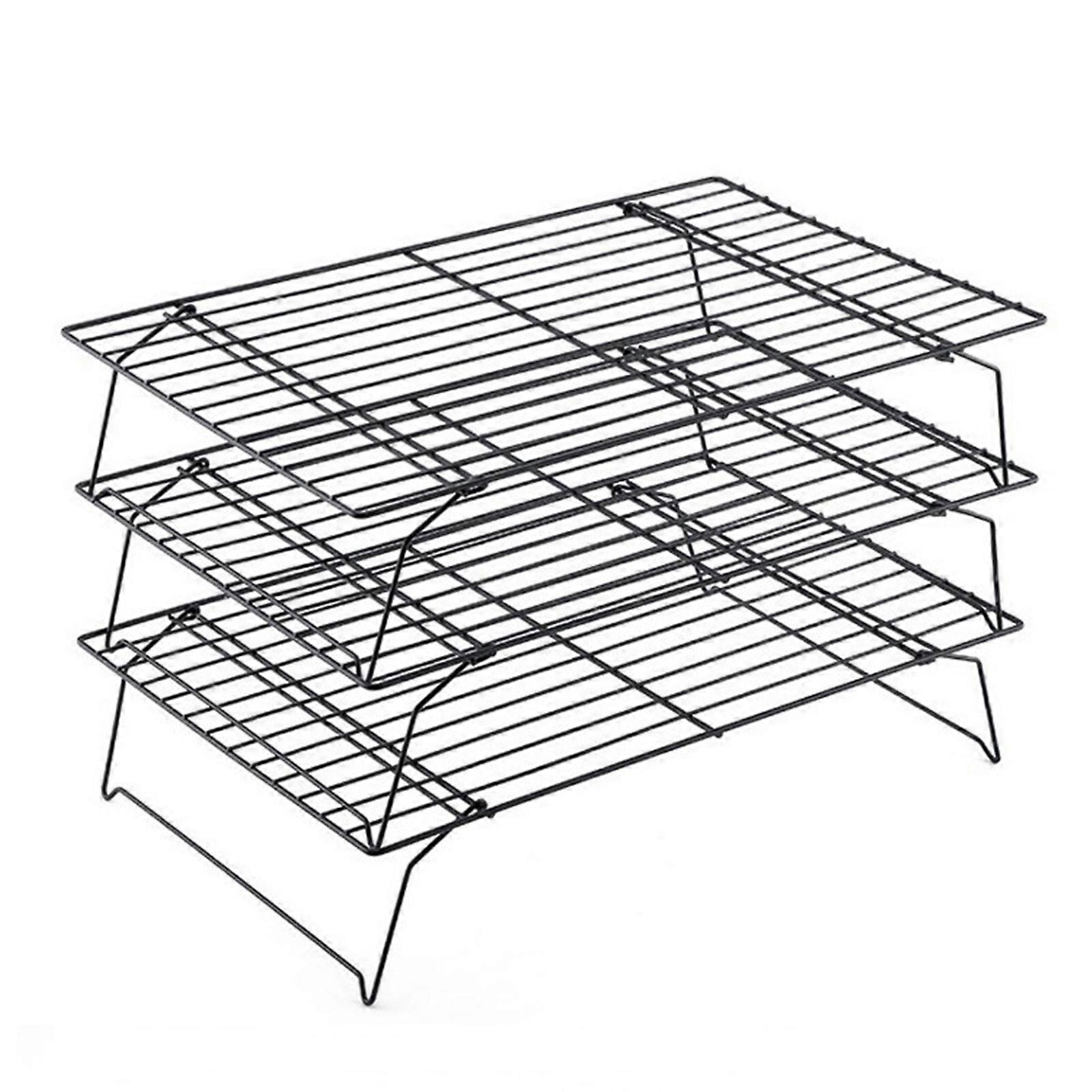 Nonstick Surface Collapsible Baking Rack, Time-saving Cooling Grid For Large Capacity Use, Oven Safe And Easy To Clean, Stackable For Saving Space,