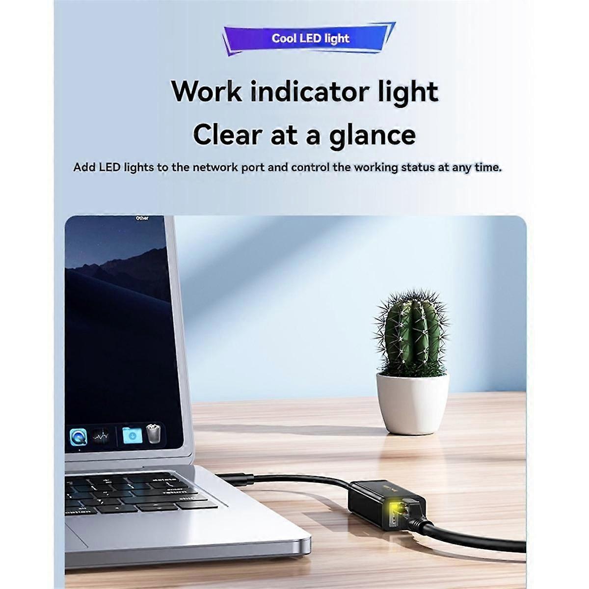 TYP-C auf Gigabit Ethernet Adapter USB-C 1000Mbps Netzwerkkarte Typ-C auf RJ45 Netzwerkkarte LAN für Notebook treiberfrei