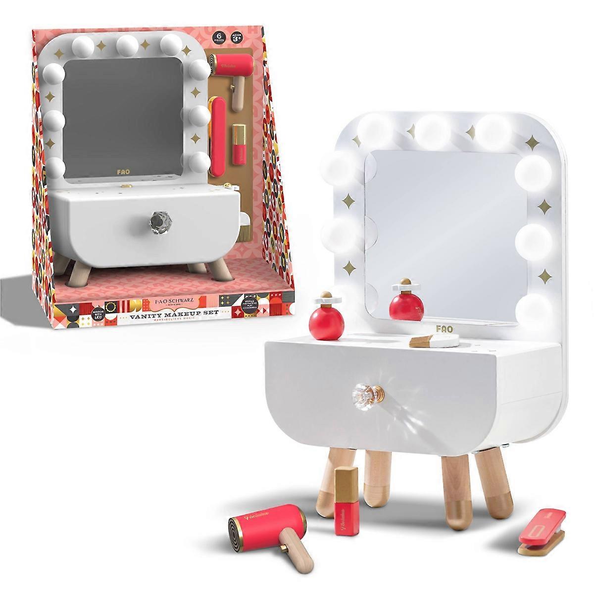 Fao Schwarz Make-believe Magic Vanity Mirror Makeup Set