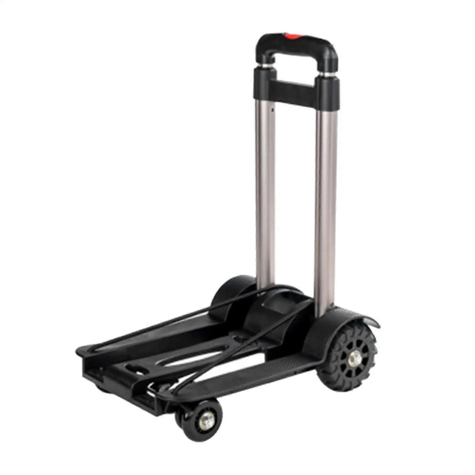 Foldable trolley made of aluminum alloy, collapsible, portable, for moving luggage