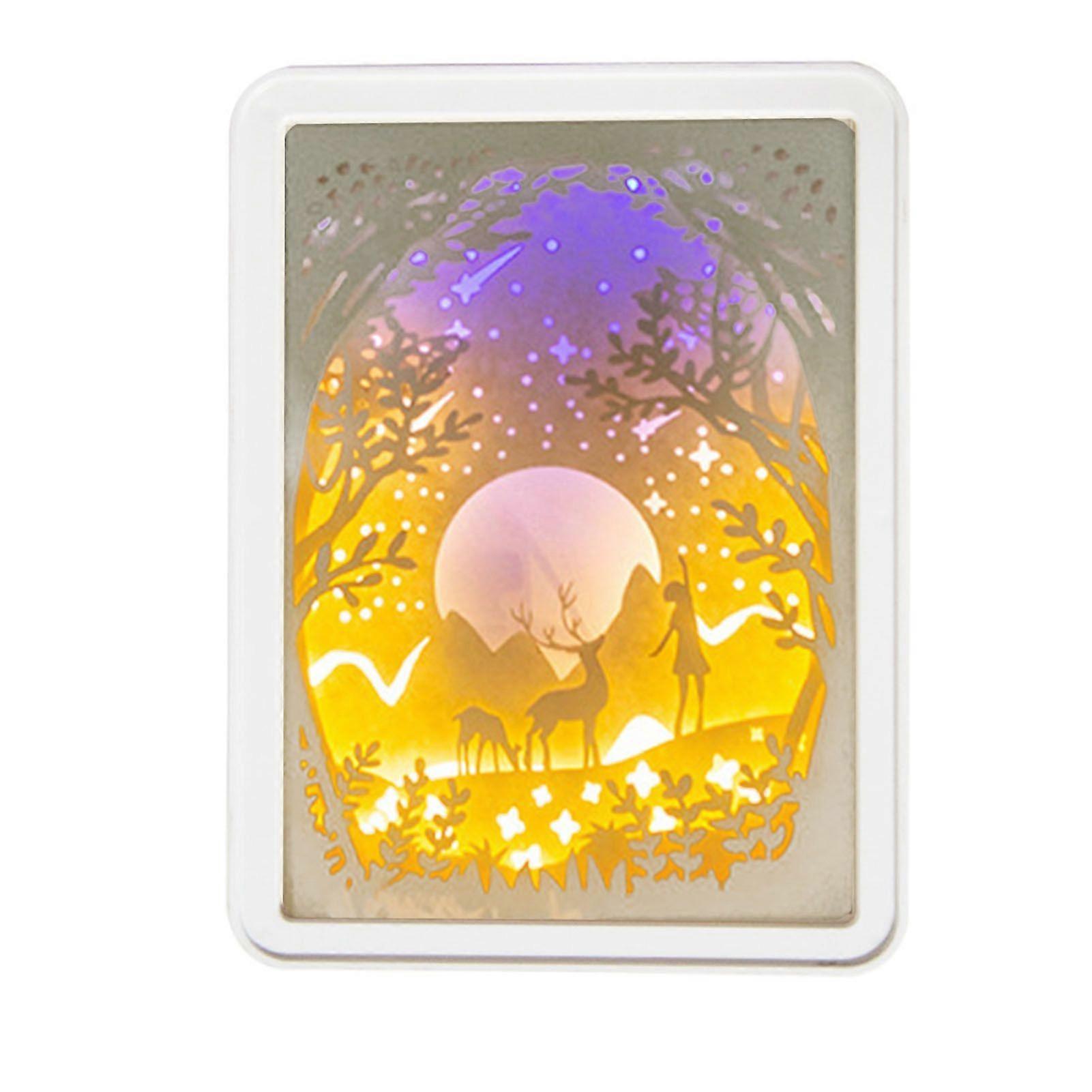 2025 Latest Model  Papercut Light Box Soft Warm Light Romantic USB Battery