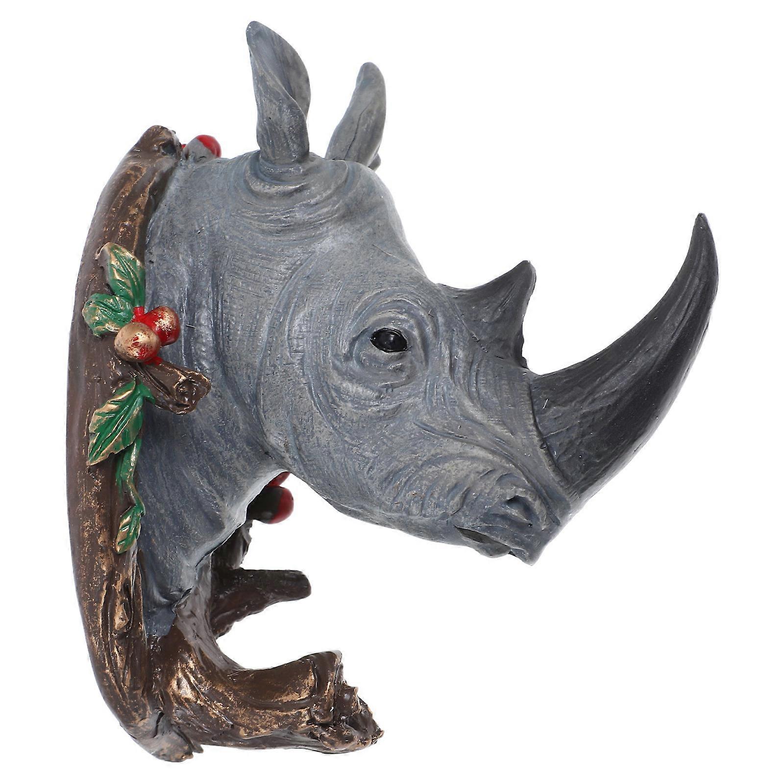 No-Drill Installation Animal Head Wall Mount For Coats Keys Backpacks Indoor Walls Resin Material 1 Set