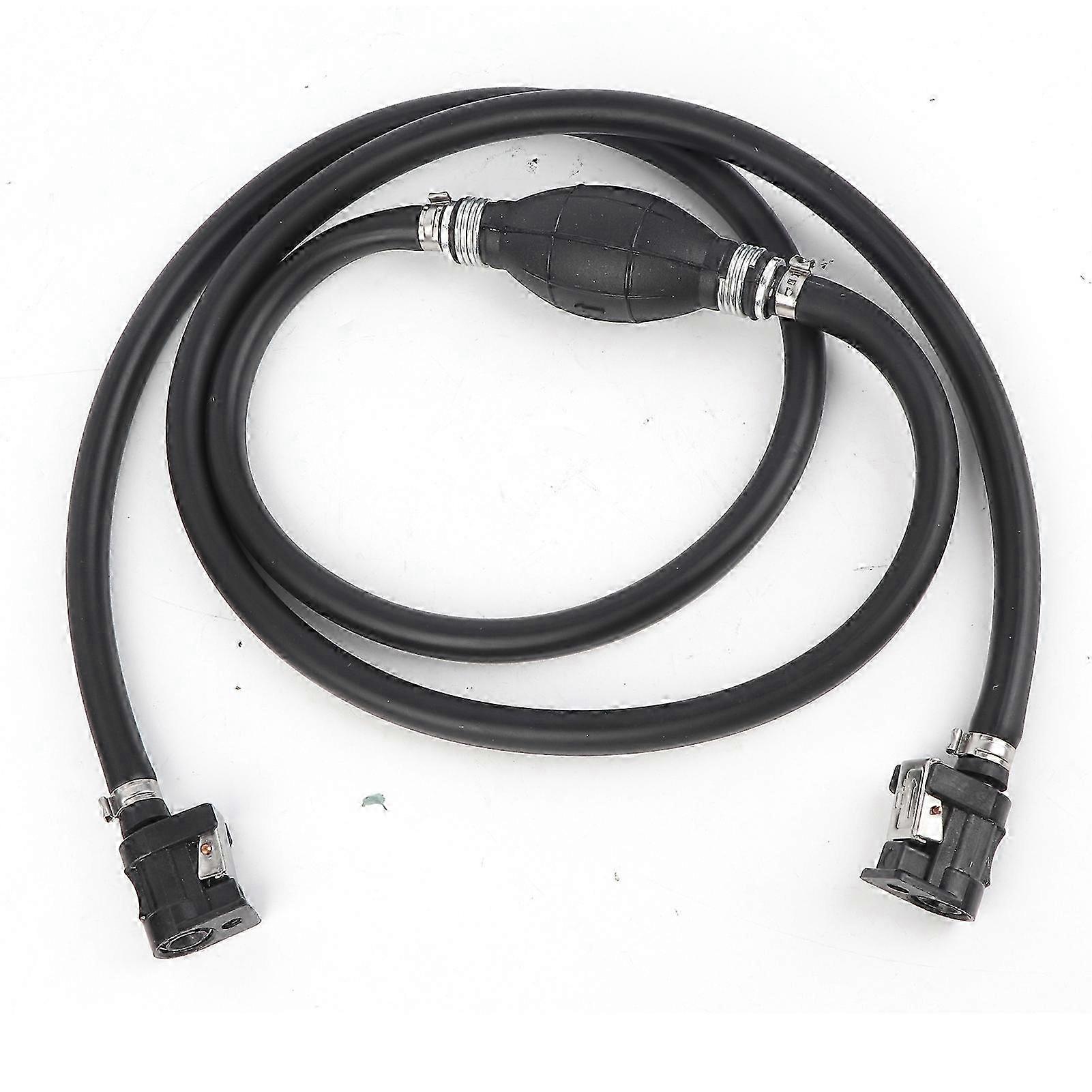 Boat Motor Fuel Gas Hose Line Assembly with Primer Bulb Connector for Marine Applications