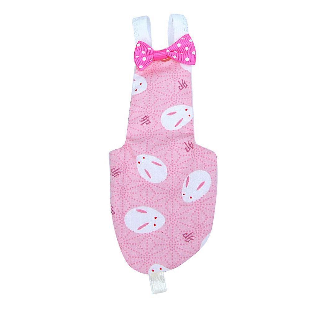 Parrot Flight Suit with Buckle Soft Bird Diaper Lightweight Easy to Clean Cute Pink Rabbit Print for Parrots and Pigeons