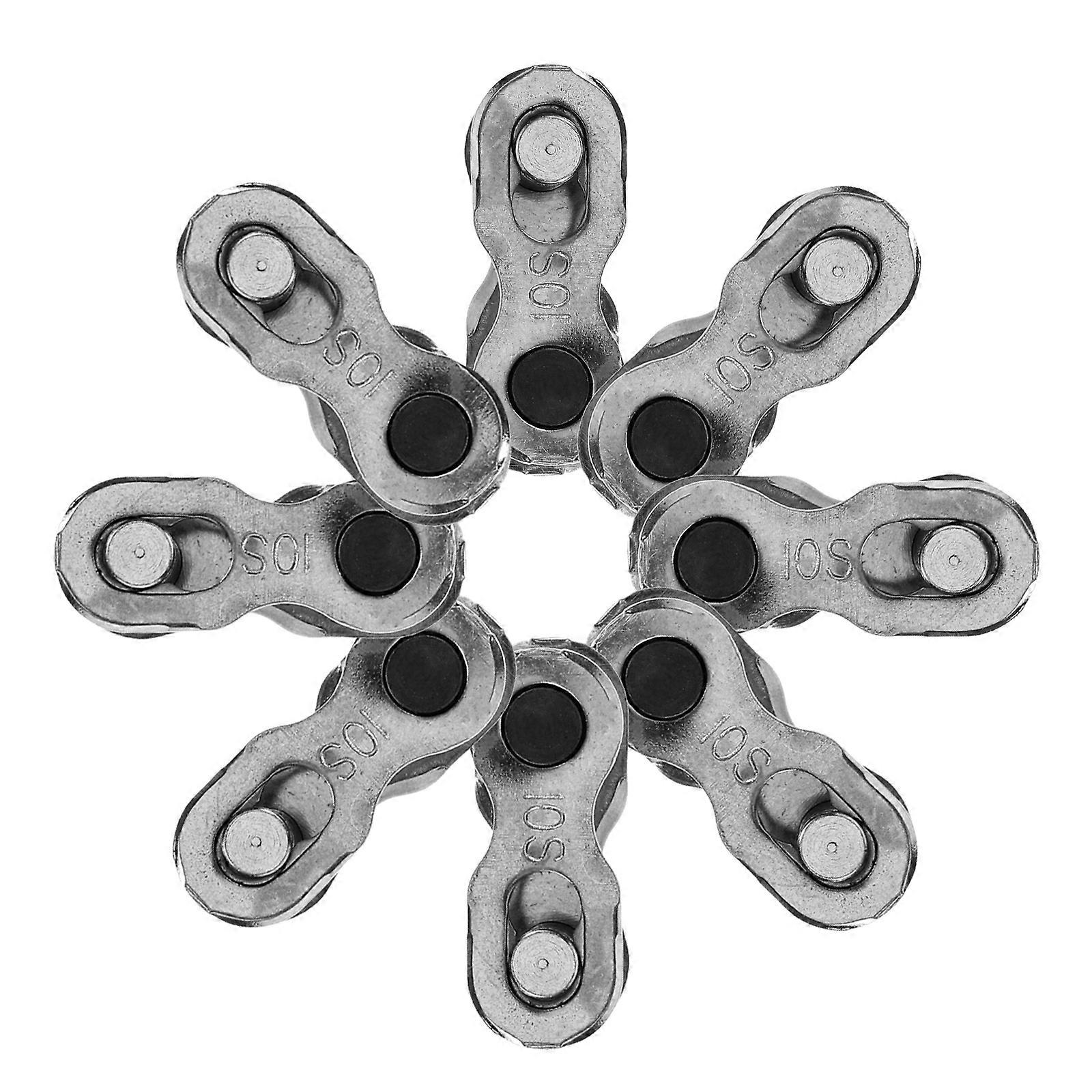 Cycling Chain Joint Bike Chain Connecting Buckle Daily Replacement Alloy Rectangular Secure Connection 8Pcs
